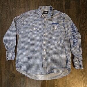 Vintage Wrangler Rancher Blue Men's Shirt